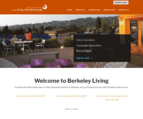 Newcalapartments.com(New Californian Student Housing) Screenshot
