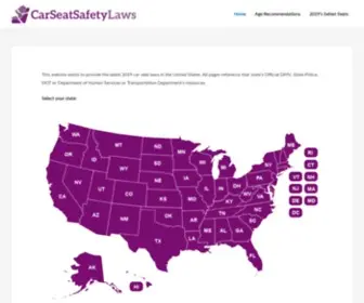Newcarseatlaws.com(2019 car seat laws for all 50 states) Screenshot