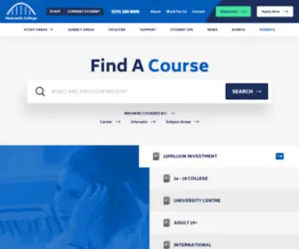 Newcastlecollege.co.uk(Newcastle College) Screenshot