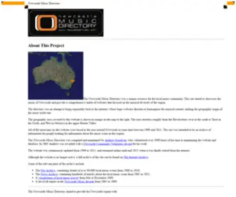 Newcastlemusic.com(About The Newcastle Music Directory) Screenshot
