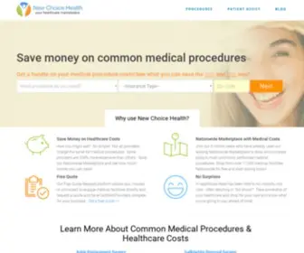Newchoicehealth.com(Medical Procedure & Facility Cost) Screenshot