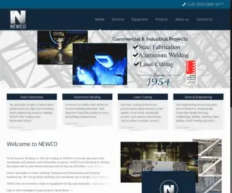 Newco.com.au(Commercial steel fabrication & stainless steel Manufacturers Melbourne) Screenshot