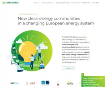 Newcomersh2020.eu(The NEWCOMERS project (New clean energy communities in a changing European energy system)) Screenshot