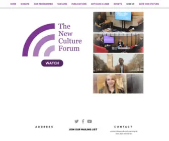 Newcultureforum.org.uk(New Culture Forum) Screenshot