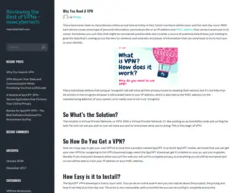 Newcybertech.com(Reviewing the Best of VPNs) Screenshot