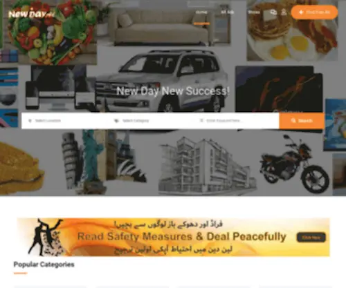 Newdayad.com(Classified ads listing directory website / marketplace New Day Ad) Screenshot