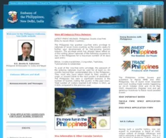 Newdelhipe.com(Embassy of the Philippines) Screenshot