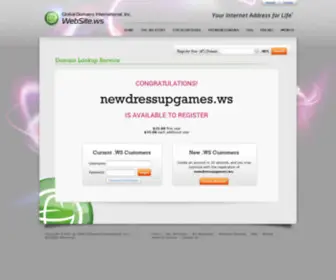 Newdressupgames.ws(Your Internet Address For Life) Screenshot