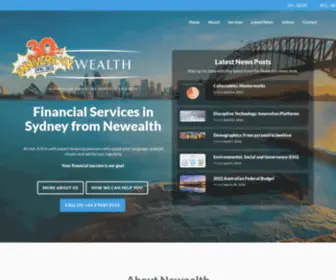 Newealth.com.au(Financial Services in Sydney) Screenshot