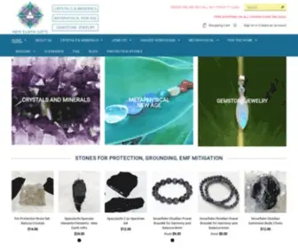 Newearthgifts.com(Best Selection of Crystals and Gemstones for Sale) Screenshot