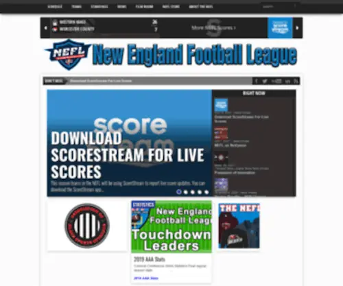 Newenglandfootballleague.com(New England Football League) Screenshot