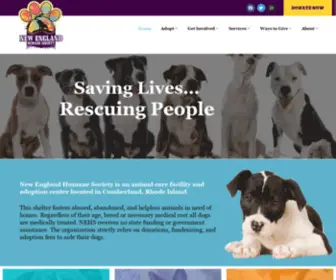 Newenglandhumanesociety.com(Hotel for homeless dogs) Screenshot