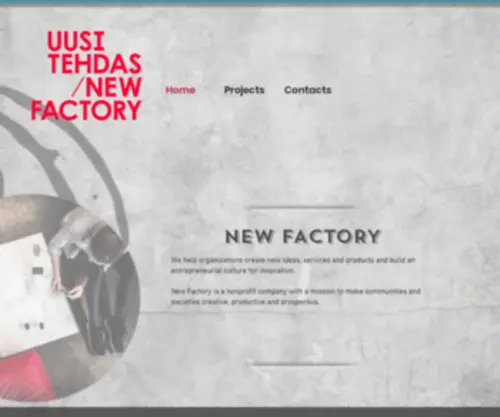Newfactory.fi(Uusi Tehdas) Screenshot