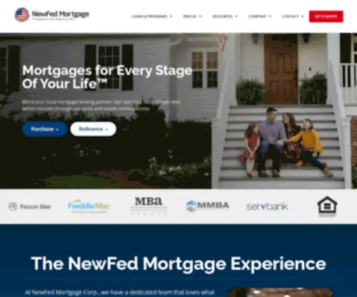 Newfed.com(NewFED Mortgage Corporation) Screenshot