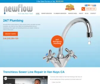 Newflowplumbing.com(Trenchless Sewer Repair) Screenshot