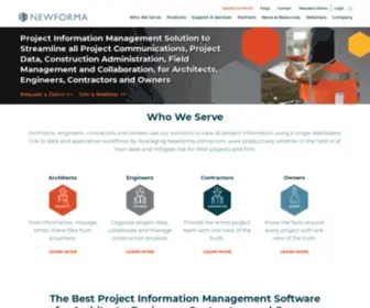 Newforma.com(Construction Administration software) Screenshot