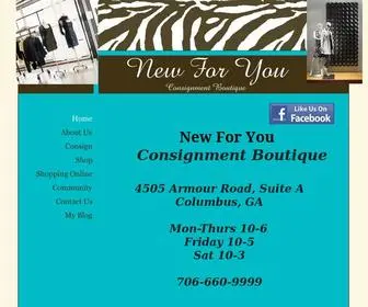 Newforyoucolumbus.com(General information on just what New For You Consignment Boutique is. History for the store) Screenshot