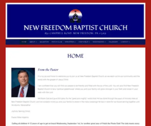 Newfreedombaptist.net(851 CAMPBELL ROAD) Screenshot