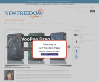 Newfreedomvapor.com(Newfreedomvapor) Screenshot