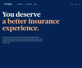 Newfront.com(The modern insurance brokerage) Screenshot