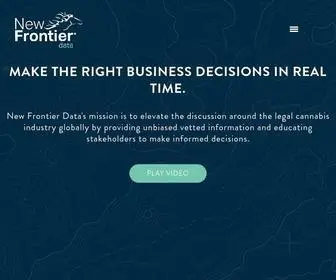 Newfrontierdata.com(Make the right cannabis business decisions with data. new frontier data) Screenshot