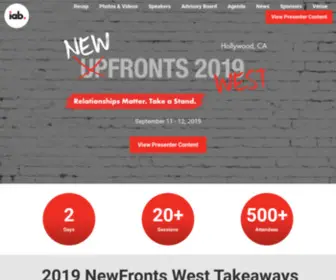 Newfrontswest.com(NewFronts West) Screenshot