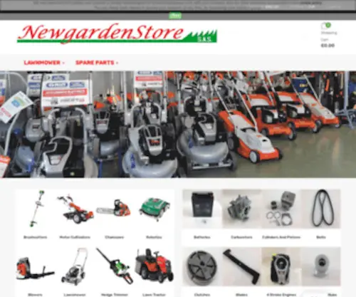 Newgardenstore.eu(Click here and visit the site. gardening machines and spare parts) Screenshot
