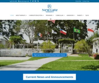 Newgate.edu(Montessori International IB Private School Sarasota Florida) Screenshot