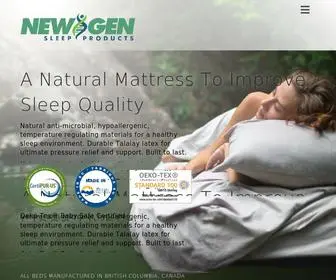 Newgenbed.com(Mattresses That Improve Sleep Quality) Screenshot