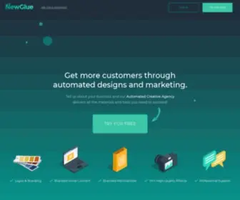 Newglue.com(Professional logos and branding) Screenshot