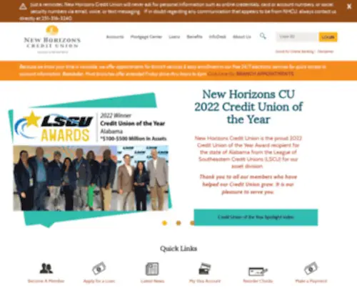 Newhcu.org(New Horizons Credit Union) Screenshot