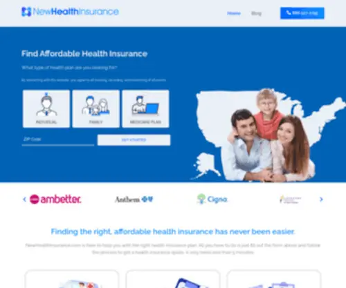 Newhealthinsurance.com(Health Insurance in Texas) Screenshot