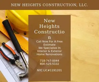 Newheightsconstructionllc.com(New Heights Contructions LLC) Screenshot