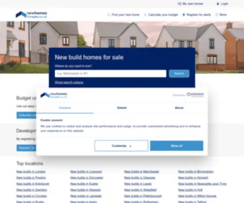 Newhomefinder.co.uk(New homes for sale) Screenshot