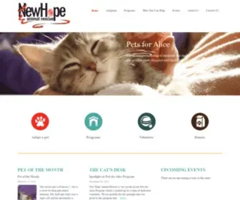 Newhopeanimalrescue.ca(New Hope Animal Rescue) Screenshot