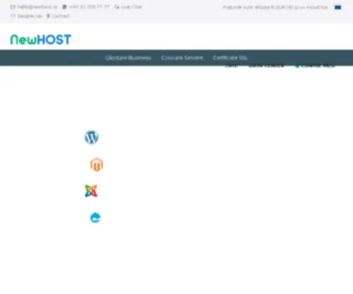 Newhost.ro(Webhosting profesional in Romania) Screenshot