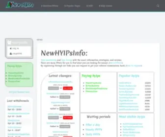 Newhyips.info(Hyips fresh statuses and information) Screenshot