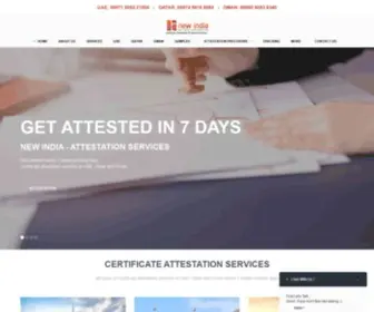 Newindiaattestation.com(Certificate Attestation Services in UAE) Screenshot