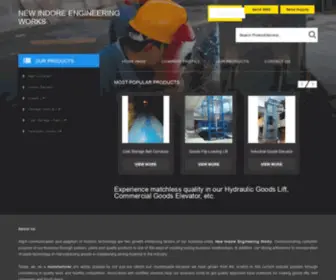 Newindoreengineering.com(Goods Lifts Manufacturer in Indore) Screenshot