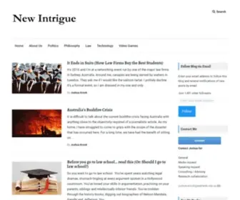 Newintrigue.com(News, Philosophy, Law, Opinion) Screenshot