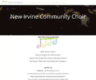 Newirvinecommunitychoir.com(New Irvine Community Choir) Screenshot