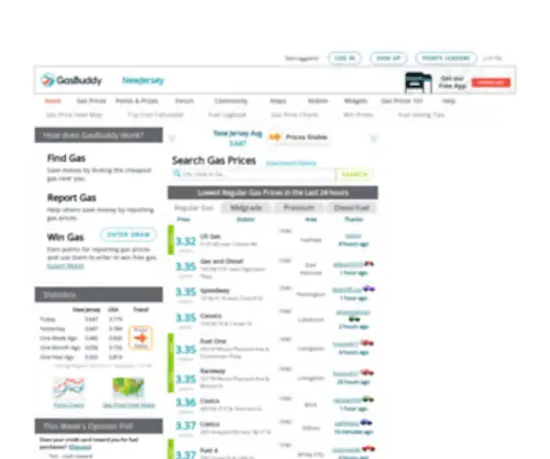 Newjerseygasprices.com(New Jersey Gas Prices) Screenshot