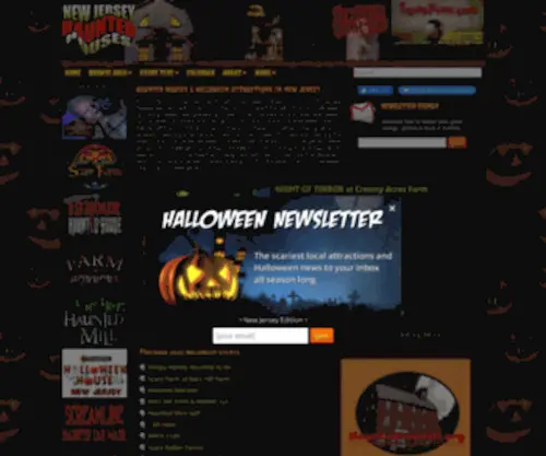 Newjerseyhauntedhouses.com(New Jersey Haunted Houses) Screenshot
