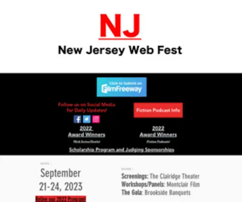 Newjerseywebfest.com(New Jersey Web Festival) Screenshot