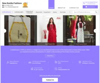 Newkanikafashions.com(FFU Ladies Kurtis and Girlish Kids Ethnic Wear Manufacturer and Exporter) Screenshot