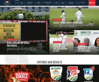 Newlandscricket.com(The Official Website of the Western Province Cricket Association) Screenshot