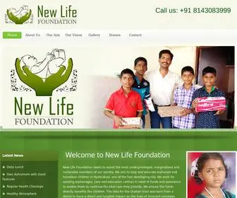 Newlifefoundationhyd.org(New Life Foundation) Screenshot