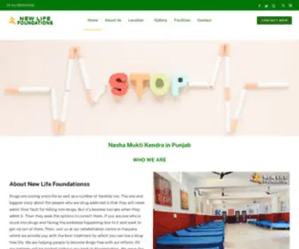 Newlifefoundationss.com(Nasha Mukti Kendra in Punjab) Screenshot