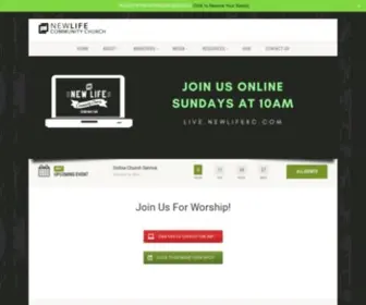 Newlifekc.com(New Life Community Church) Screenshot