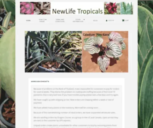 Newlifetropicals.com(Newlife tropicals) Screenshot
